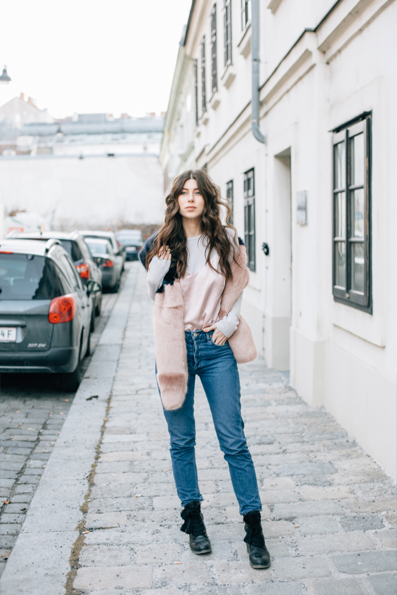 OUTFIT: blush pink layers.