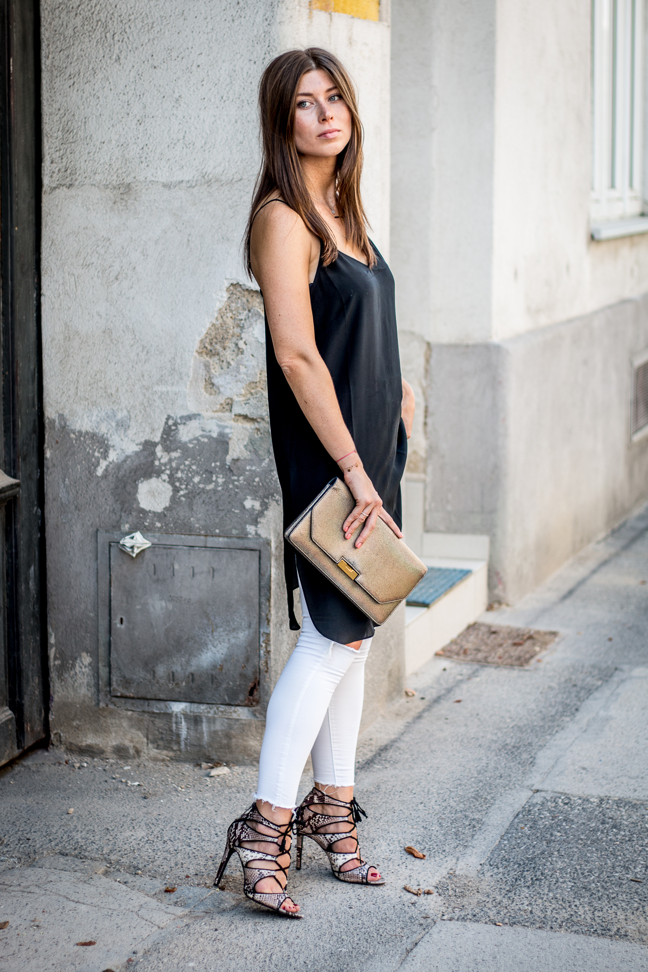 OUTFIT: silk slip dress