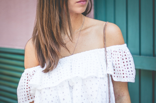 OUTFIT: rebecca minkoff celestine off-shoulder top | Bikinis & Passports