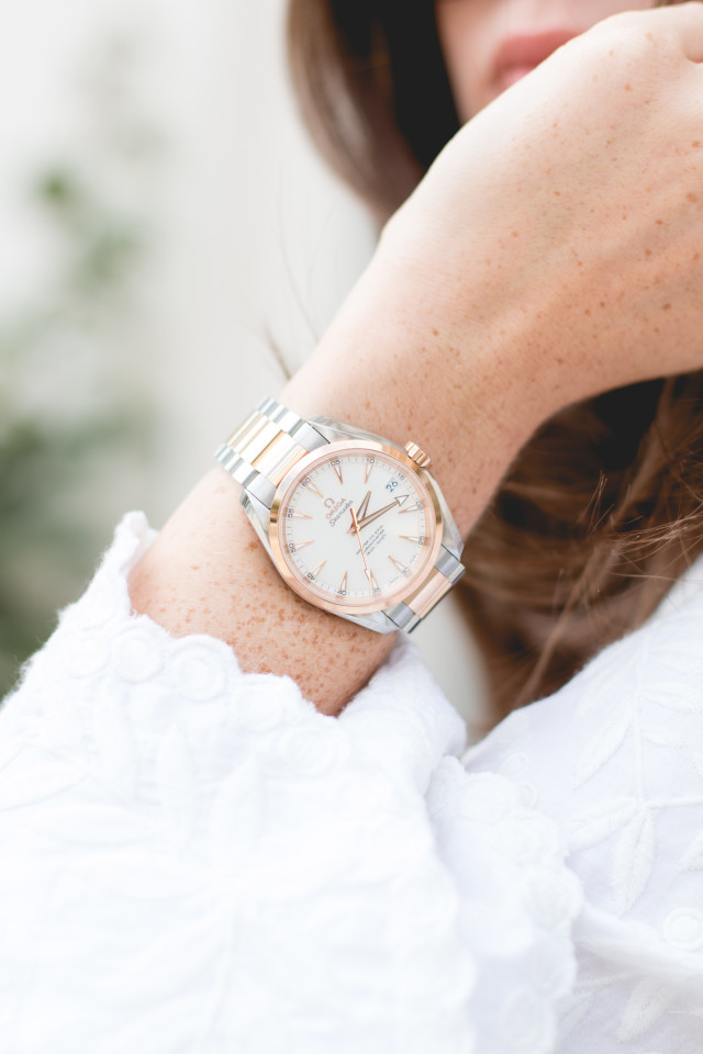 OUTFIT: omega seamaster aqua terra ladies + bell sleeves | Bikinis & Passports