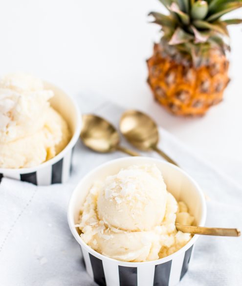 Healthy Pineapple-Coconut Sorbet | Bikinis & Passports