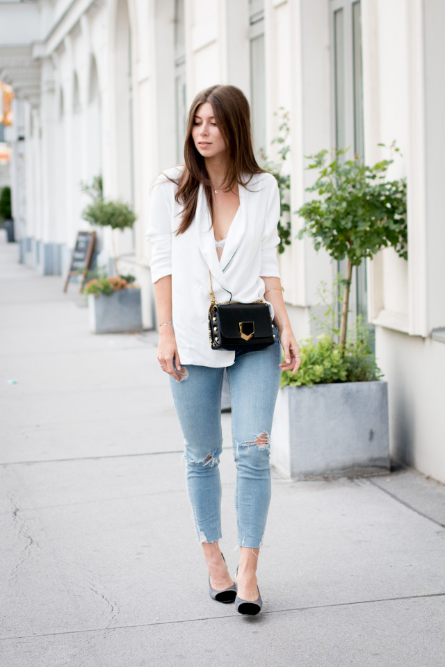 OUTFIT: double-breasted blouse | Bikinis & Passports