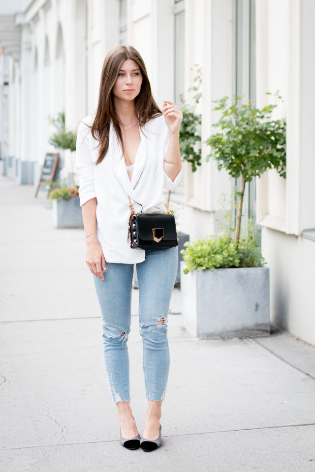 OUTFIT: double-breasted blouse | Bikinis & Passports