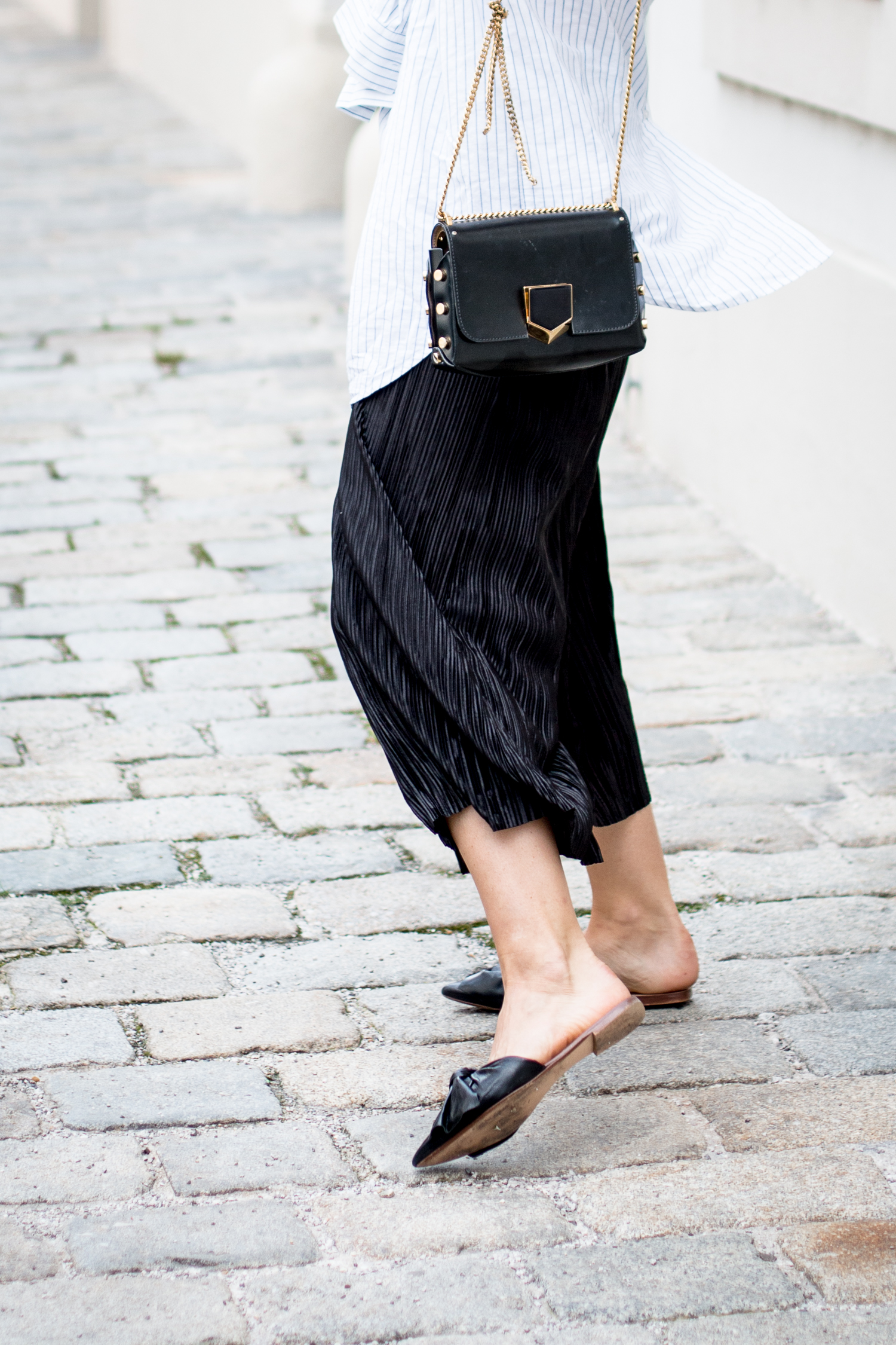 Zara deals plisse culottes