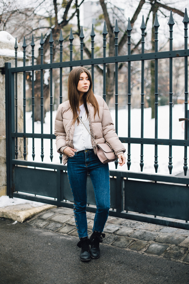 OUTFIT: padded bomber jacket + NA-KD discount code | Bikinis & Passports