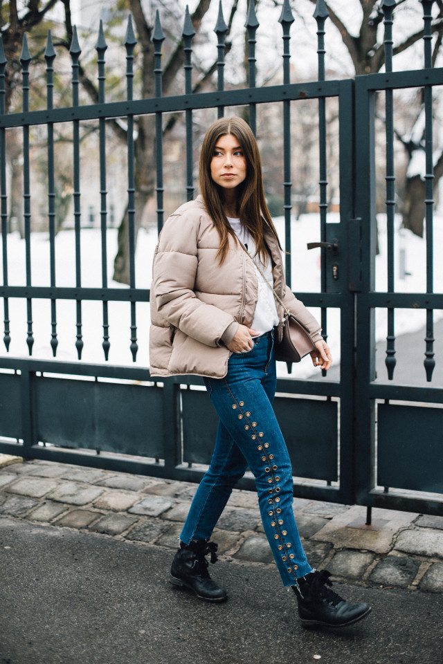 OUTFIT: padded bomber jacket + NA-KD discount code | Bikinis & Passports
