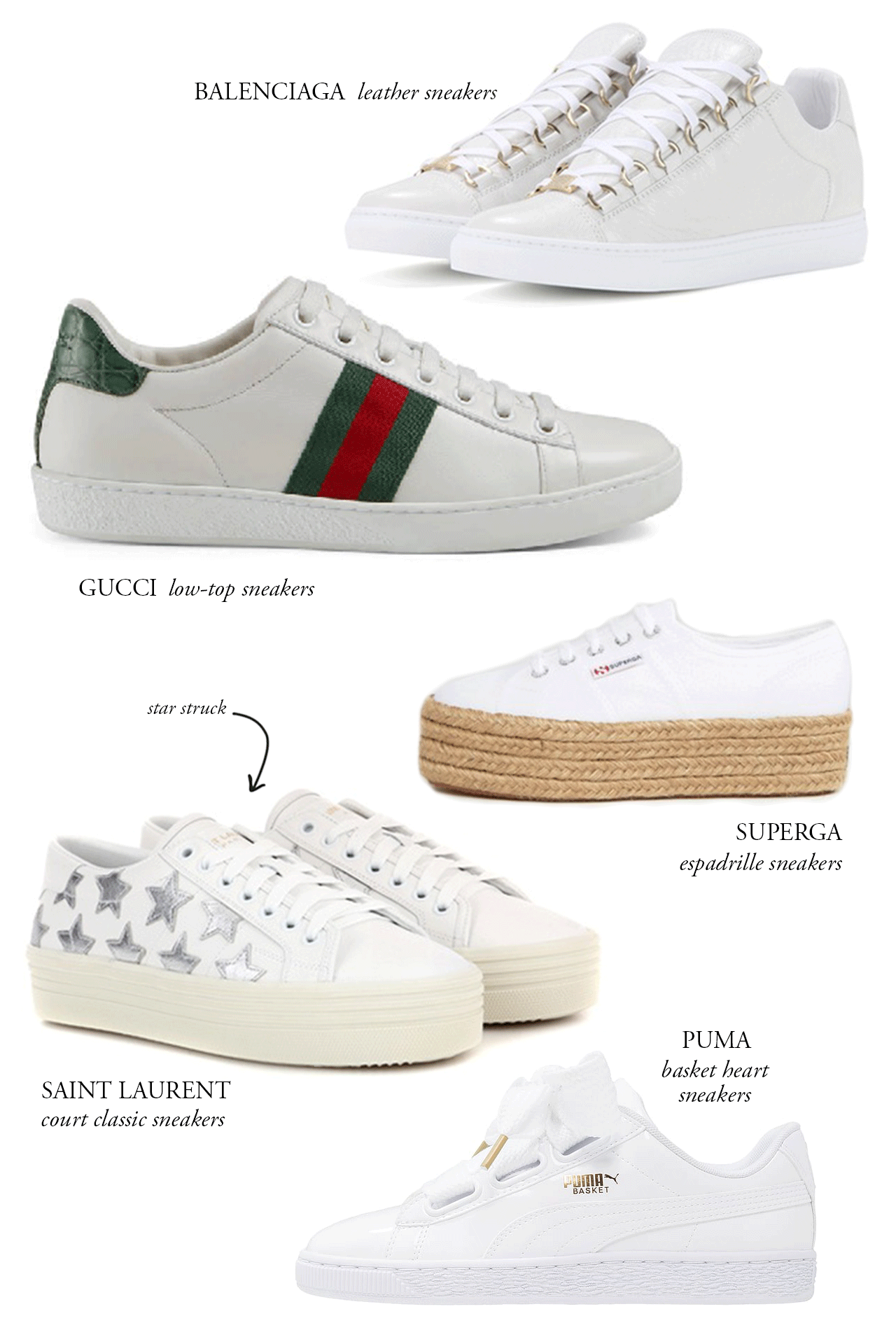 White Sneakers For Spring 2017 