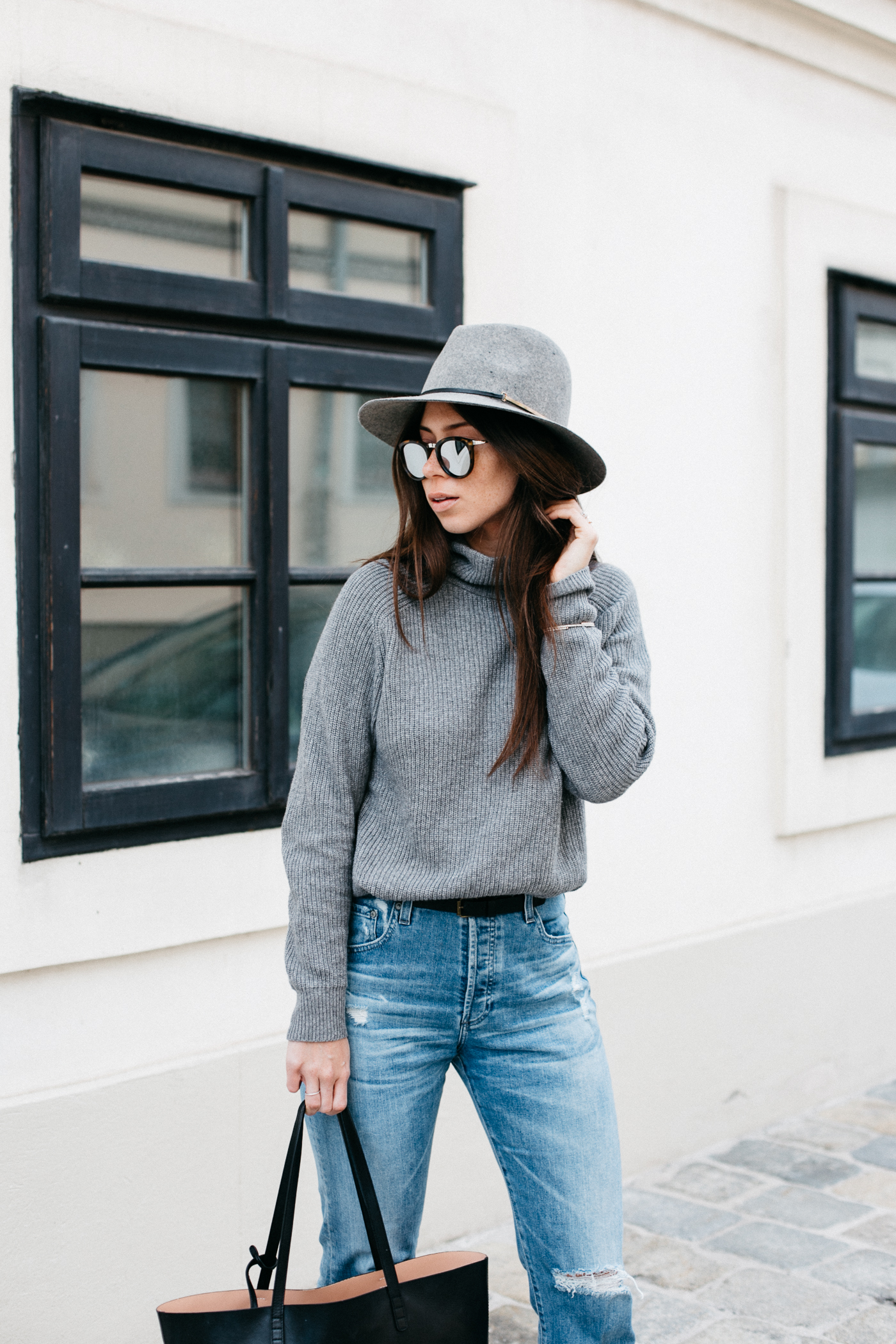Janessa Leone Hat, Victoria Hat gray | Bikinis & Passports