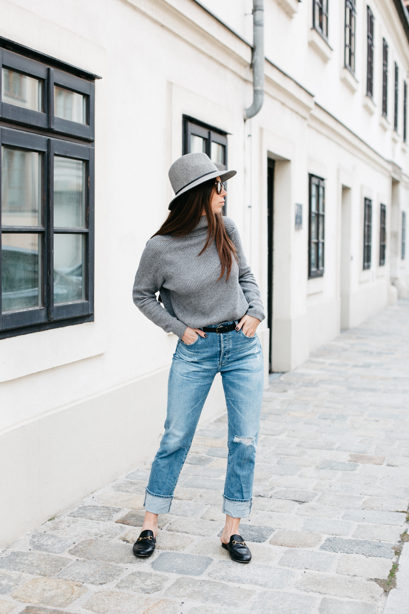 AG Jeans mom jeans + Gucci Slippers | Bikinis & Passports