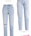 Tapered Bleached Denim - Mom Jeans | Bikinis & Passports