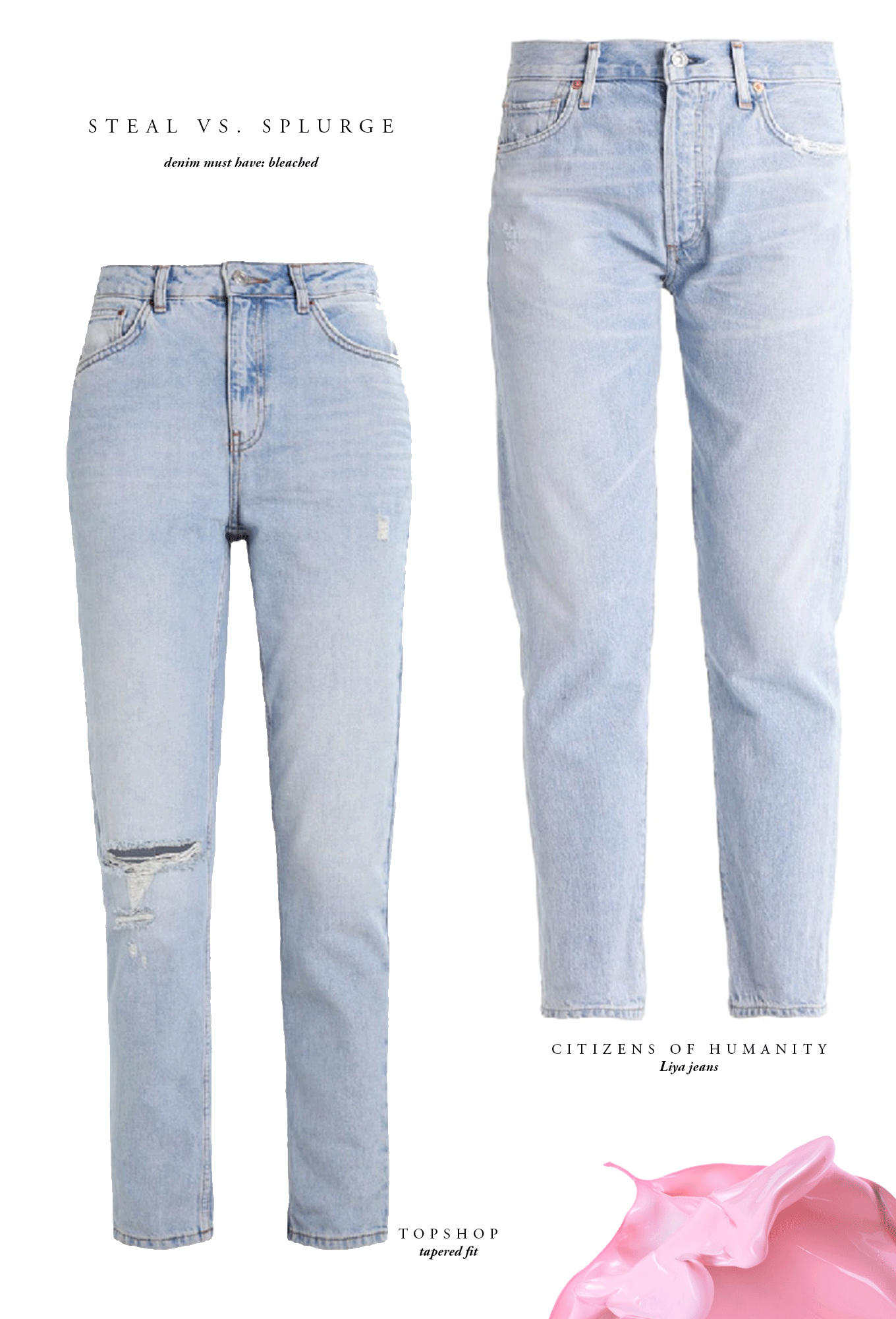 denim must-have: tapered & bleached.