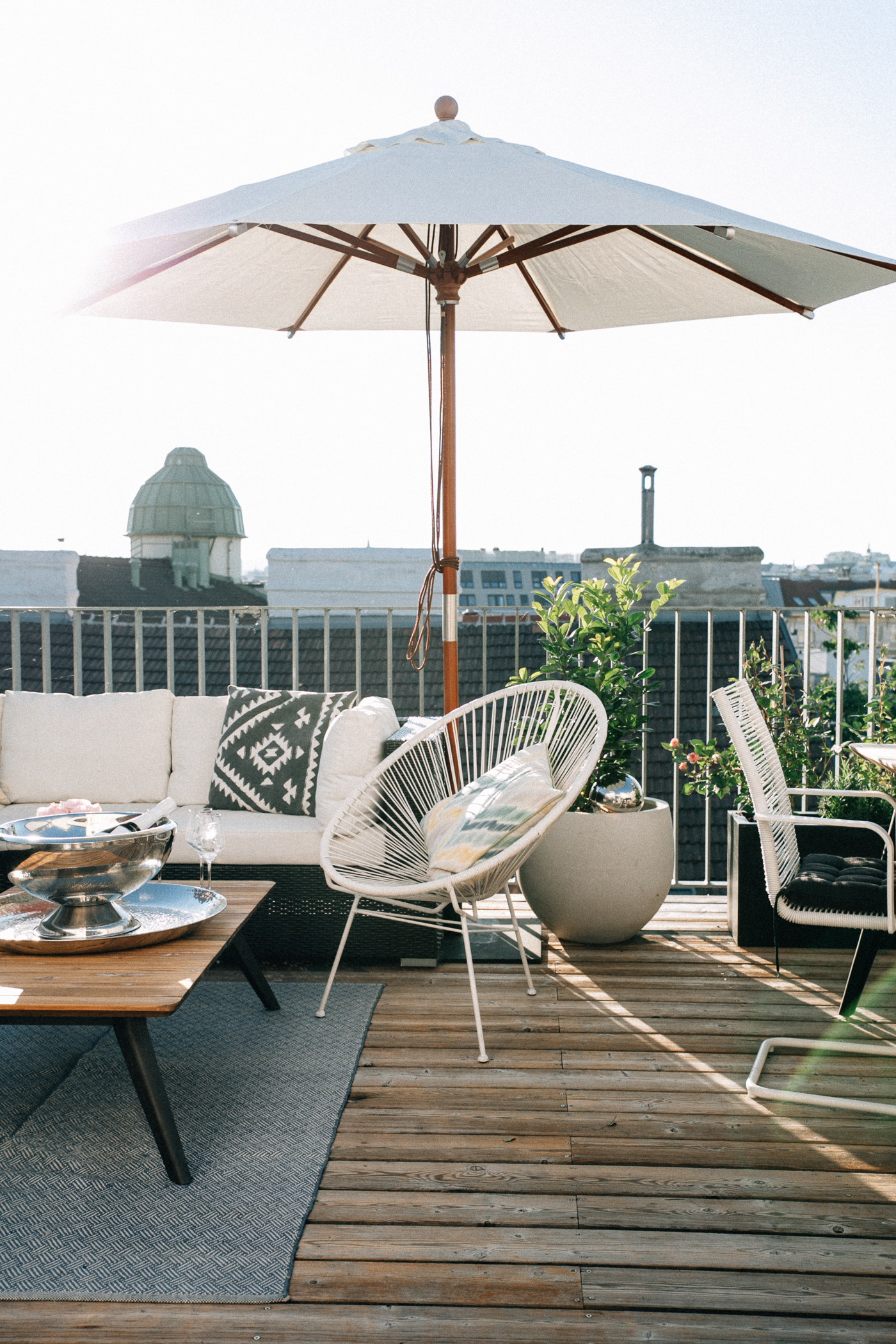 Outdoor Dining Area - Rooftop Inspiration | Bikinis & Passports