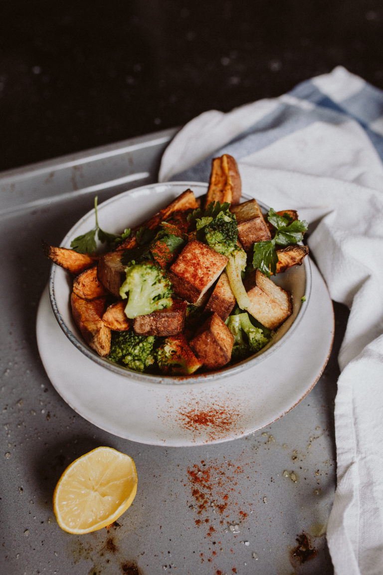 Broccoli & Sweet Potato Tofu Bowl