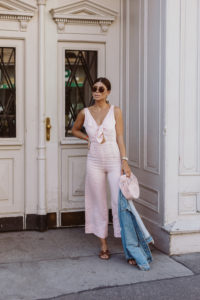 Rosé Linen Jumpsuit by Arkitaip - Bikinis & Passports