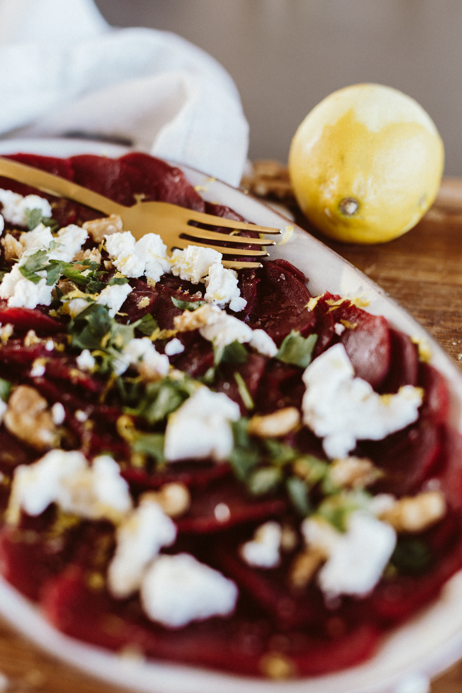 Beetroot Carpaccio with Goat Cheese Recipe - Bikinis & Passports